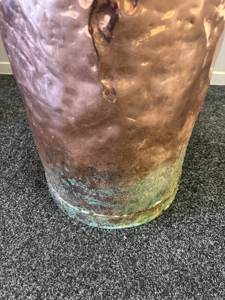 Antique Copper Milk Can Stamped A Harvey & Sons H67cm. Image 1++