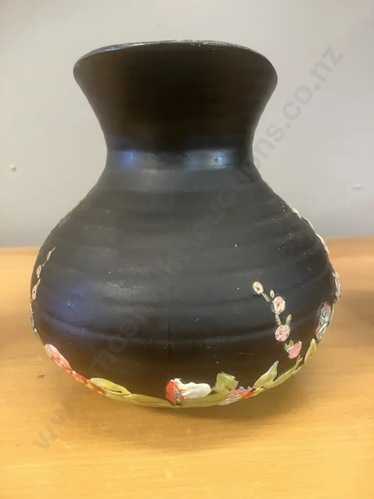 Rare 1930's Moriage Brentleigh Ware English Pottery Floral Pitcher & Vases Image 1++
