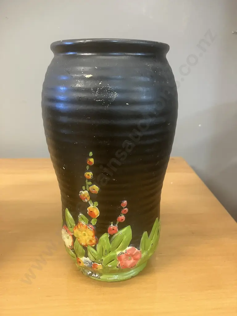 Rare 1930's Moriage Brentleigh Ware English Pottery Floral Pitcher & Vases Image 1++