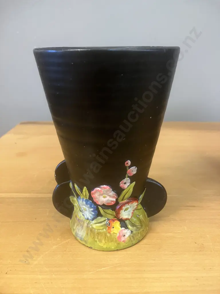 Rare 1930's Moriage Brentleigh Ware English Pottery Floral Pitcher & Vases Image 1++