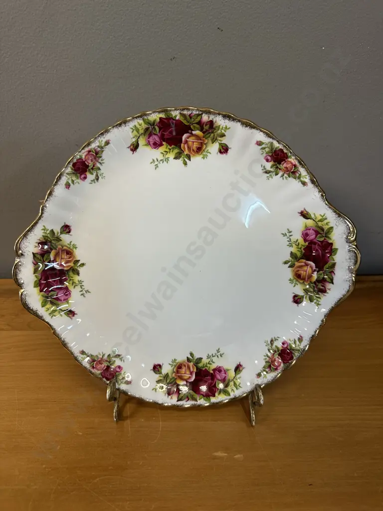 Royal Albert Old Country Roses Bone China Oval Cake Plate Made In England 1962-1973 Image 1++