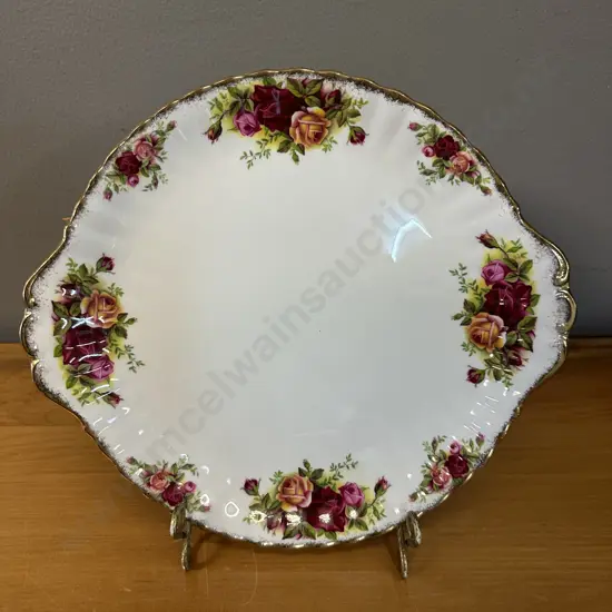 Royal Albert Old Country Roses Bone China Oval Cake Plate Made In England 1962-1973
