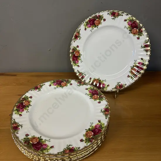 Royal Albert Old Country Roses Bone China Dinner Plates x6 Made In England 1962-1973