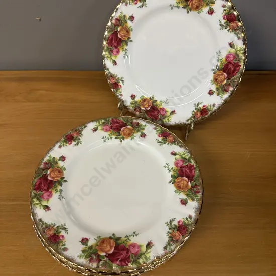 Royal Albert Old Country Roses Bone China Side Plates x6 Made In England 1962-1973