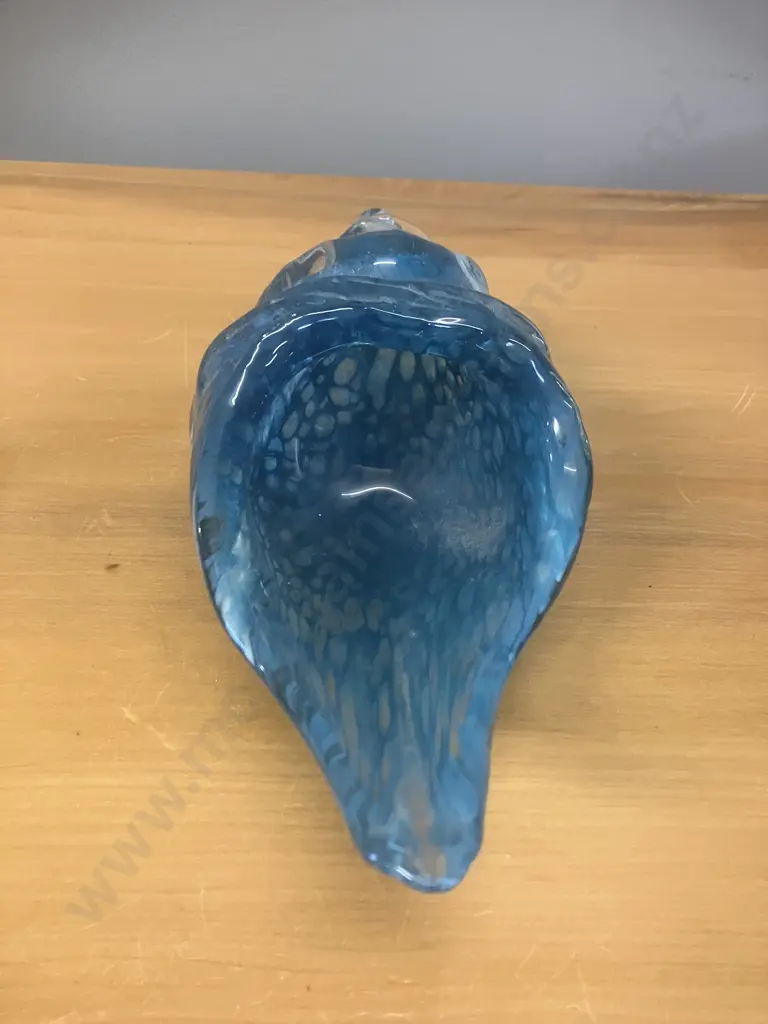 Hand Blown Conch Shell Sculpture. 8 x 21cm Image 1++