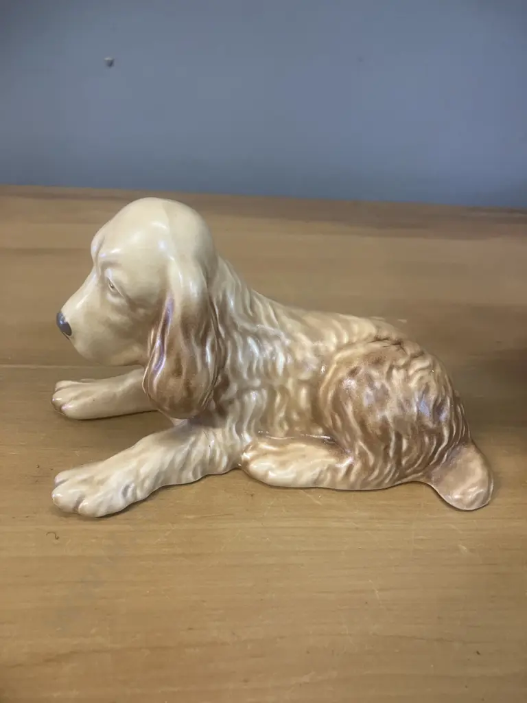 Vintage Sylva 114 Spaniel Dog Made In England & Black Ceramic Scottish Terrier Image 1++