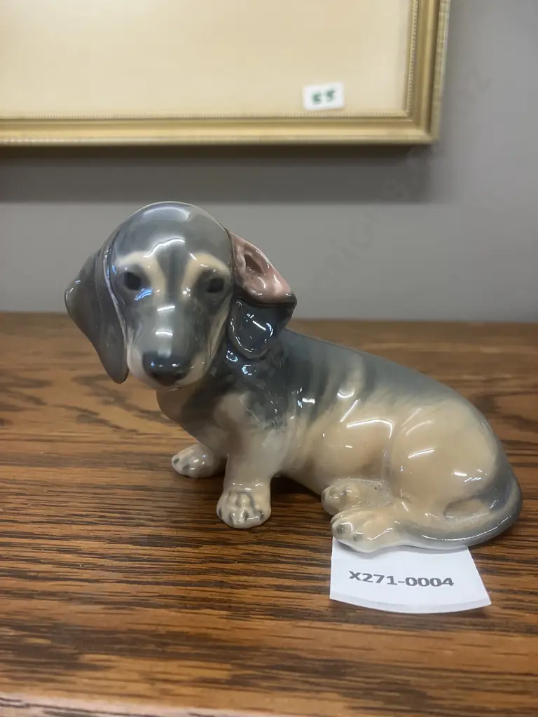Vintage Royal Copenhagen Denmark Dachshund Dog # 3140 Image 1++