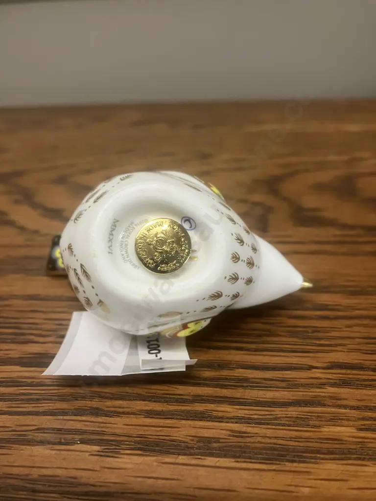 Royal Crown Derby "Flamecrest' Paperweight 2009 22k Gold Imari Bone China, Gold Stopper Image 1++