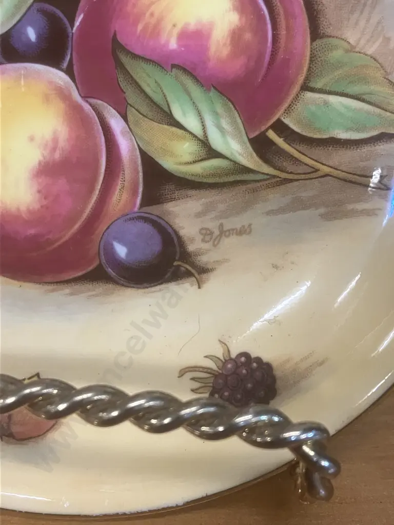 Aynsley Orchard Gold Fine Bone China Small Sugar Bowl Signed N. Brunt With Dish Signed D. Jones Image 1++