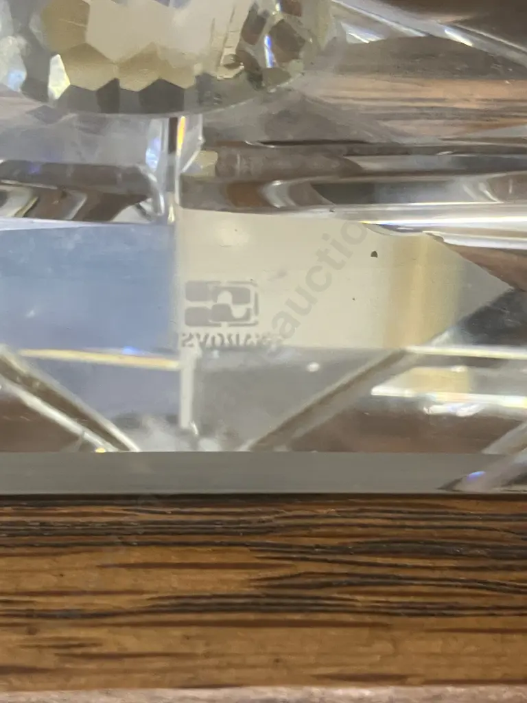Swarovski Crystal Double Candle Holder, Pin Style - Stamped On Base Image 1++