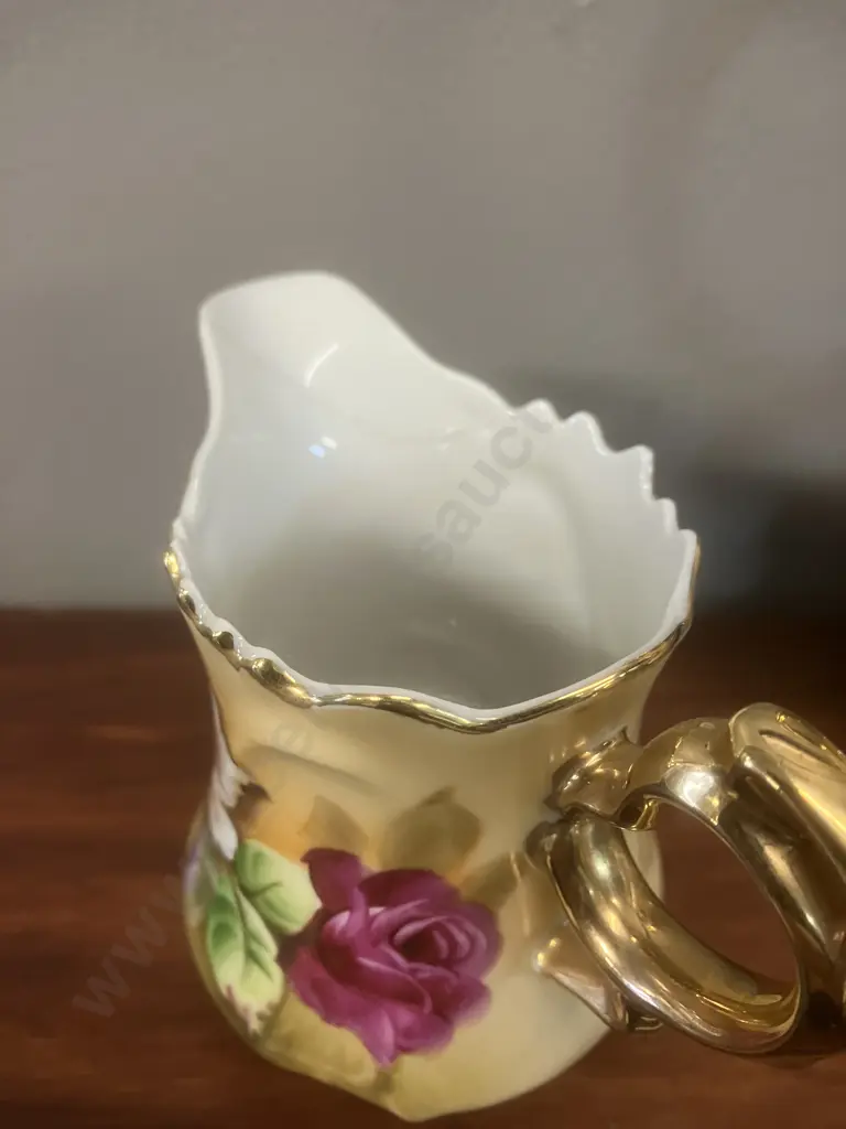 Vintage Gainsborough Japan Porcelain Coffee Pot, Creamer & Sugar Bowl (Creamer Repaired) Image 1++