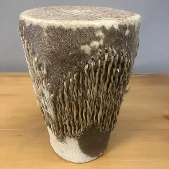 Vintage African Hide Drum. 24cm