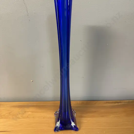 Mid Century Modern Cobalt Blue Tall Vase H40cm.