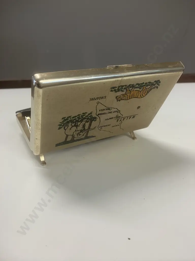 Rare 1950s Colonial Malaya-era Musical Cigarette Box Image 1++