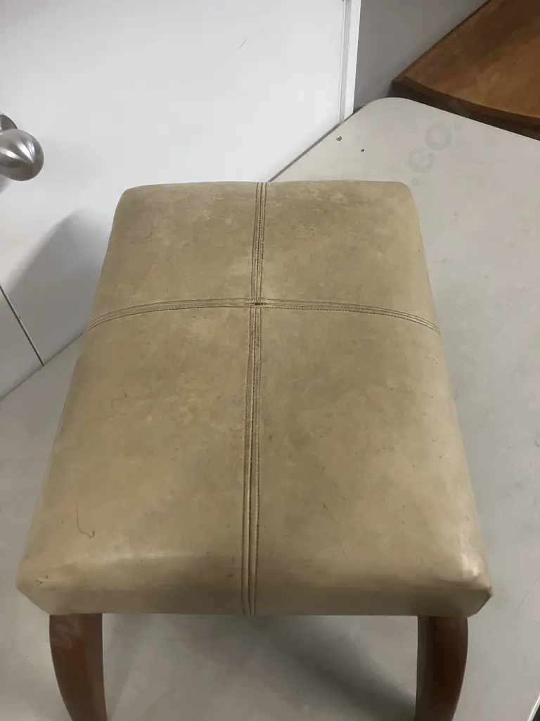 Mid Century Footstool by Fler Furniture circa 1960. H26 W62 D35cm Image 1++