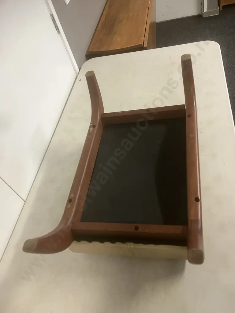 Mid Century Footstool by Fler Furniture circa 1960. H26 W62 D35cm Image 1++