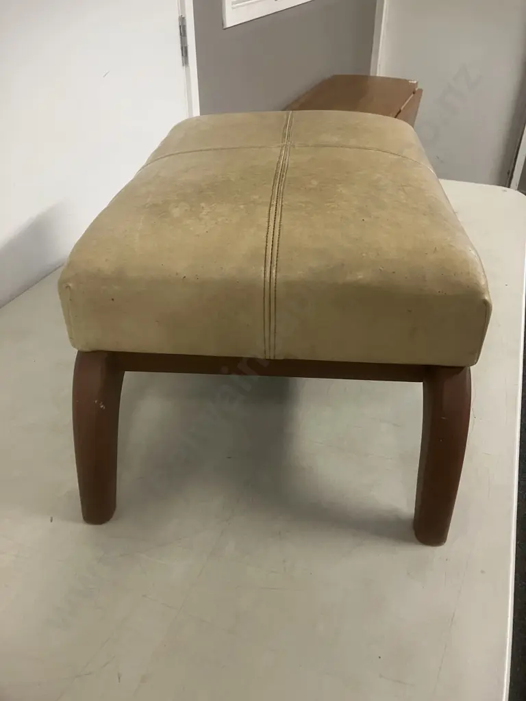 Mid Century Footstool by Fler Furniture circa 1960. H26 W62 D35cm Image 1++