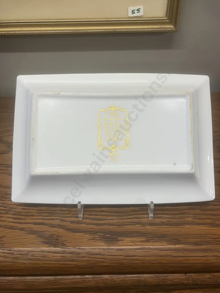 Spode Fine Bone China in “Oriental Garden” (Colonial Williamsburg) Pattern Tray Image 1++