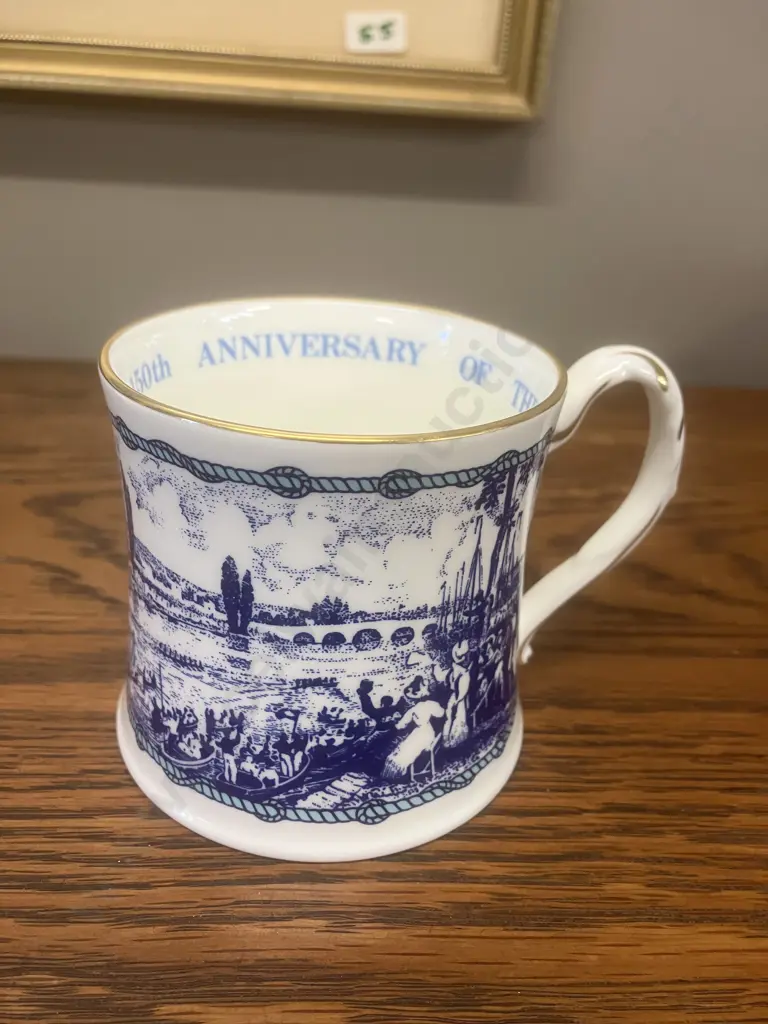 Coalport Bone China Mug Oxford Cambridge 150th Anniversary of The Boat Race, 1829 - 1979 - England Image 1++