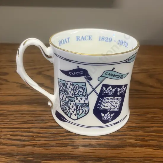 Coalport Bone China Mug Oxford Cambridge 150th Anniversary of The Boat Race, 1829 - 1979 - England