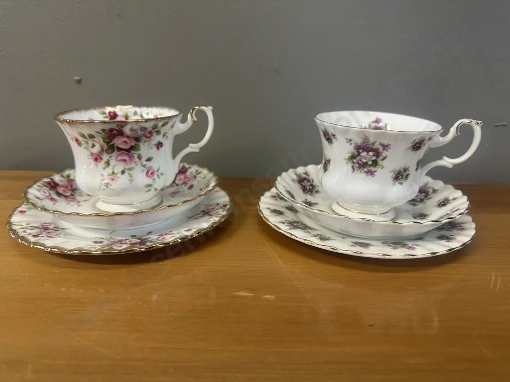 Royal Albert Trios x2 Cottage Garden & Sweet Violets Image 1++