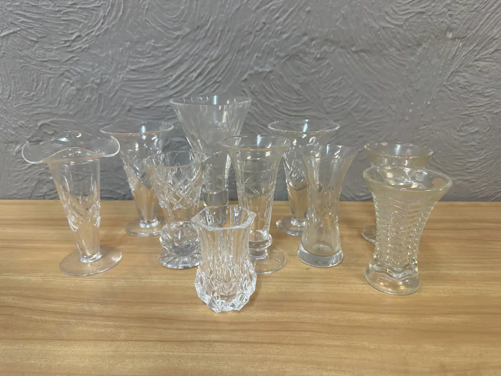 Selection Of Bud Vases Including Crystal Image 1++