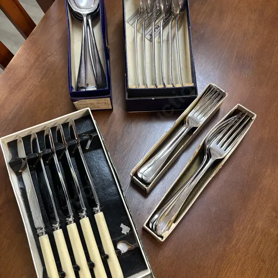 Selection Of Cutlery Items Including Sheffield, Ashberry Etc