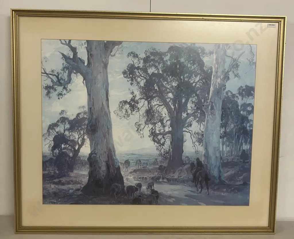 Droving, Into The Light Framed Print From Oil Sir Hans Heysen O.B.E. 78 x 95cm Image 1++