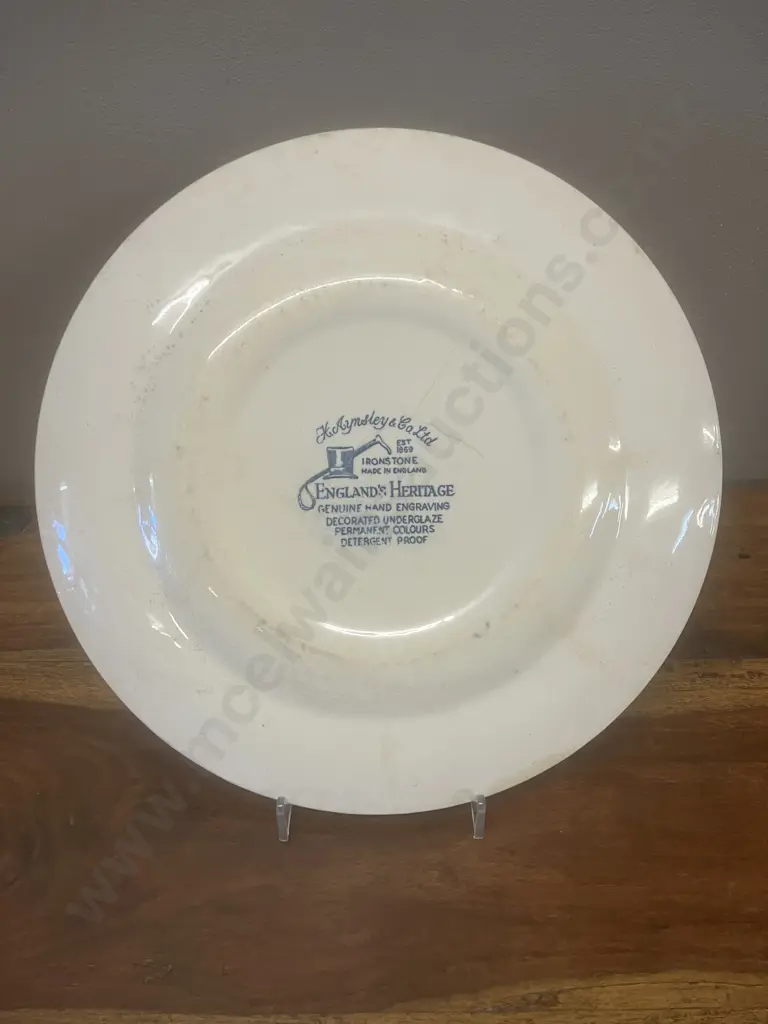H. Aynsley & Co England's Heritage Blue Dinner Plate Made in England Image 1++