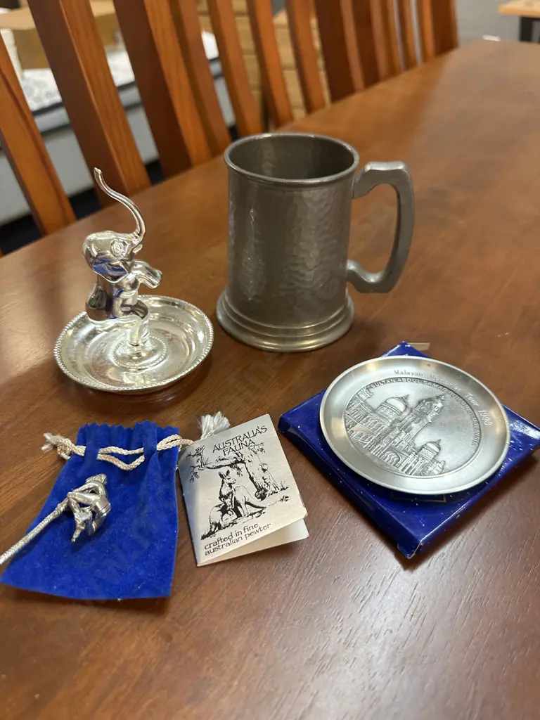 Pewter & Silverware Items Including Aboriginal Royal Selangor Etc Image 1++
