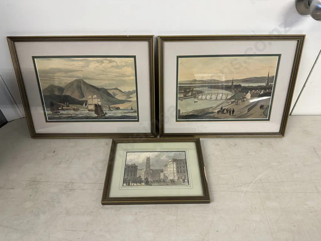 Framed Artwork Including View Of Inverness, Voyage Around Great Britian & St Stehens Church In Edinburgh Image 1++