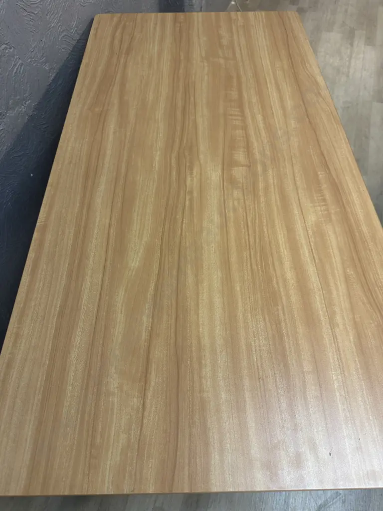 Light Wood Grain Computer Desk Black Z Frame Metal Base H72 W121 D60cm. Image 1++