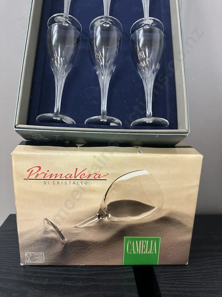 Vintage Crystal Glasses Including Prima Vera Camelia & JG Durand Image 1++