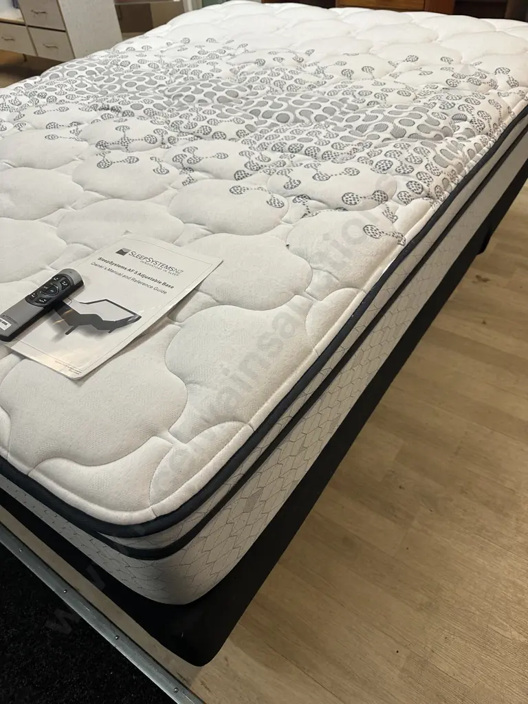 Adjustable Double Bed Sleep Systems NZ AF5 Base With Sleephead Chiropratic  Brighton Beds R Us Mattress Image 1++