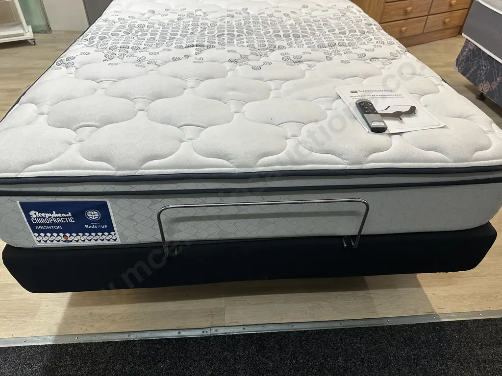 Adjustable Double Bed Sleep Systems NZ AF5 Base With Sleephead Chiropratic  Brighton Beds R Us Mattress Image 1++