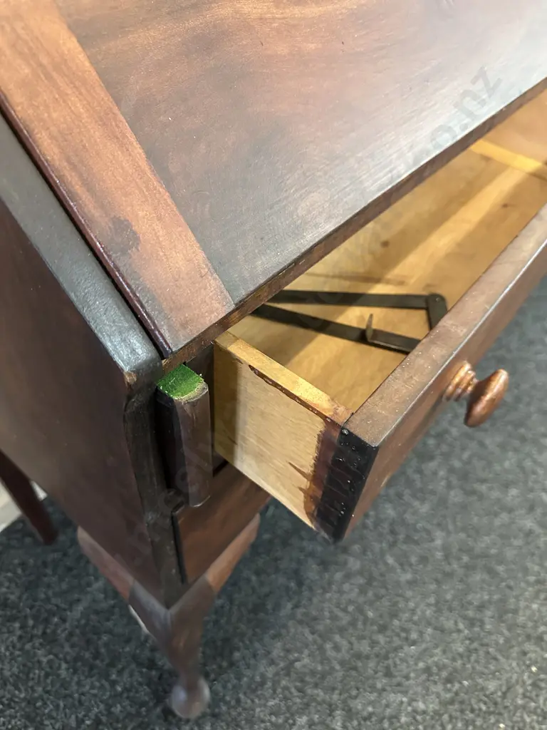 Vintage Writing Bureau Cabriole Legs H105 W69 D41cm. Image 1++