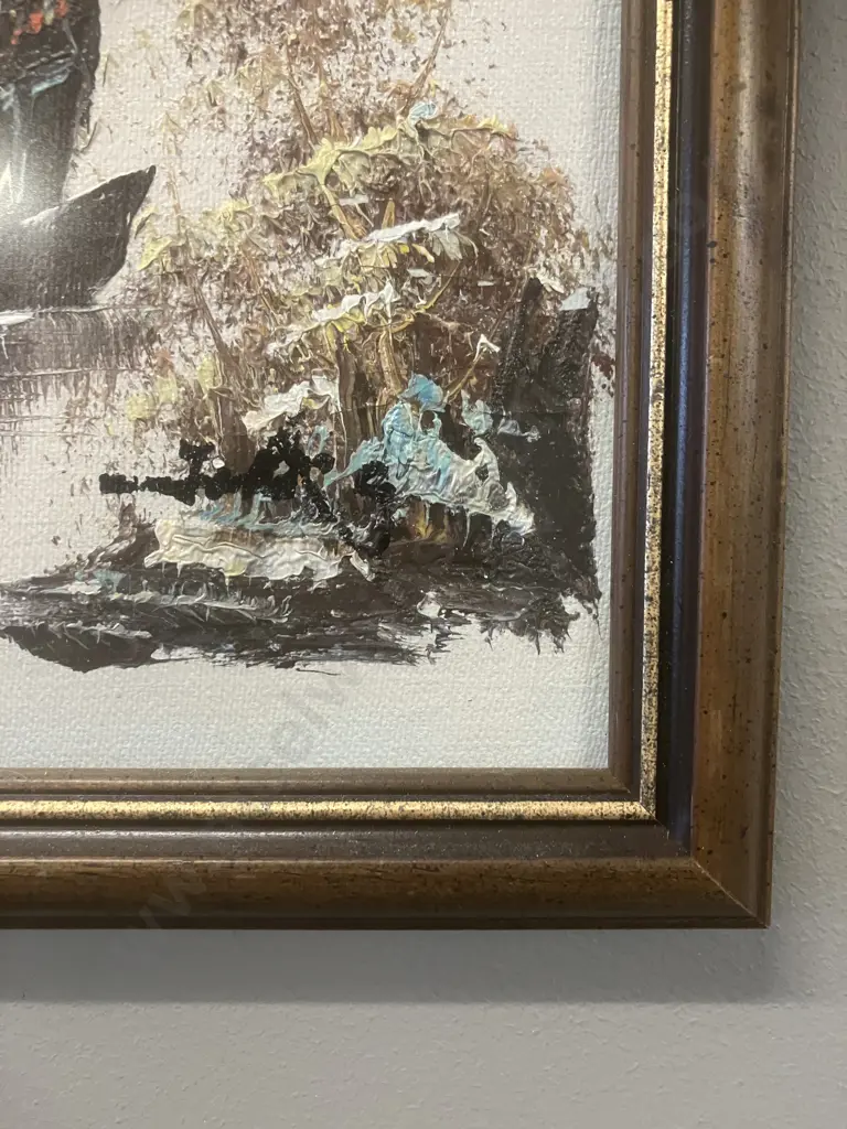 Chinese Junk Boat Oil Painting On Canvas, Signed Original. 31 x 26.5cm Image 1++