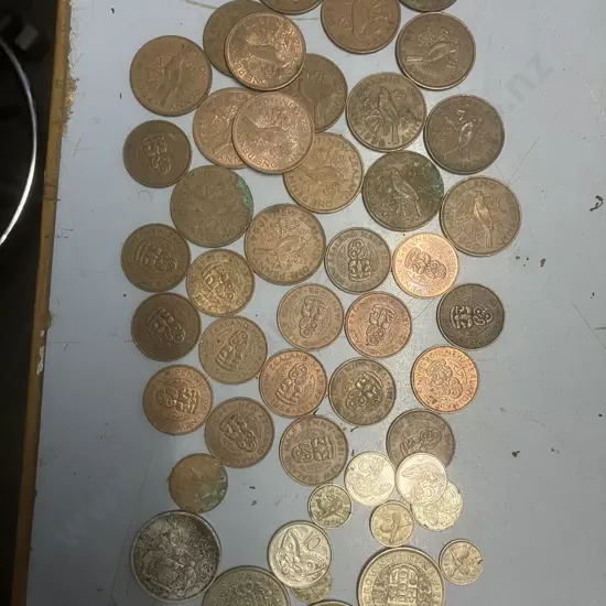 Assorted NZ Coins - 1933 Half Crown, Auckland Centennial, Etc