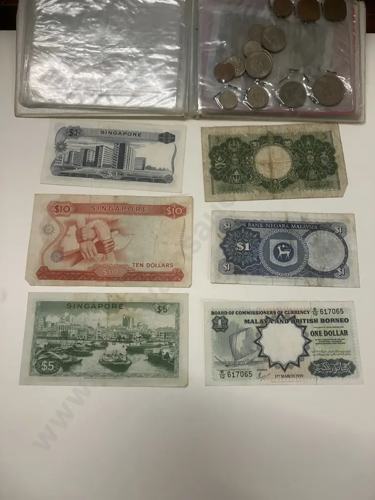Singapore Orchid Series Notes, Coins, Malaysia Notes & Coins Etc Image 1++