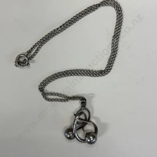 Stamped Vintage Pendant On Necklace
