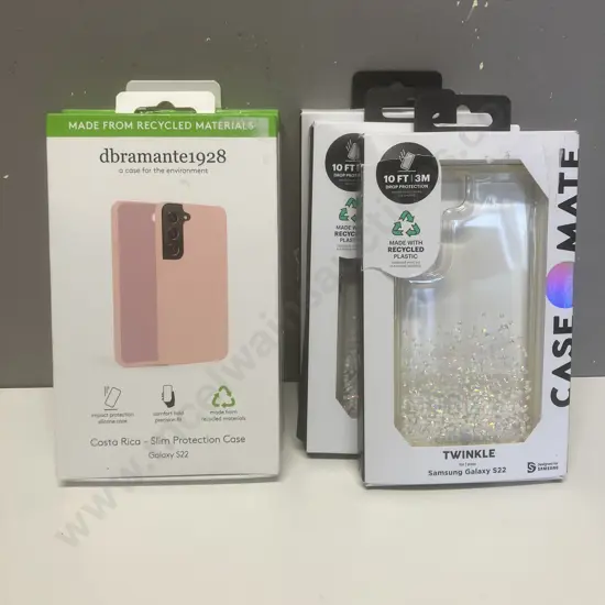 CaseMate Twinkle & dbramanti1928 Slim Protector x 5 - Samsung Galaxy S22