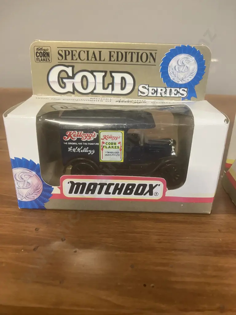 Matchbox Gold Series 'Hansells' Model A Ford & 'Kelloggs' Model T Ford With Original Boxes Image 1++