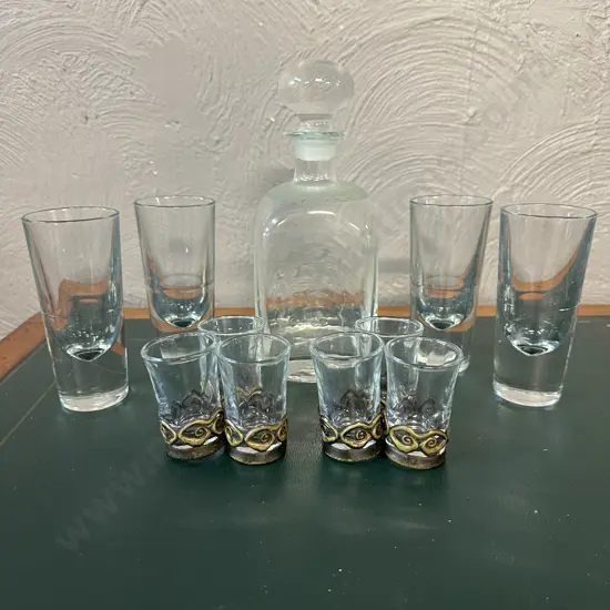 Vintage Decanter & Glasses