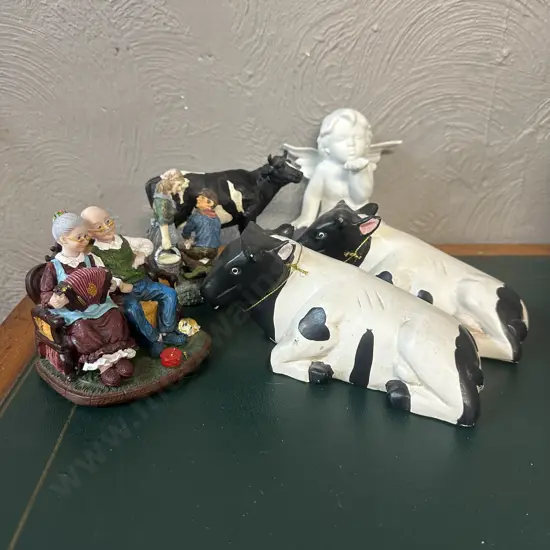Assorted Animal Figurines Including Angel & Couple