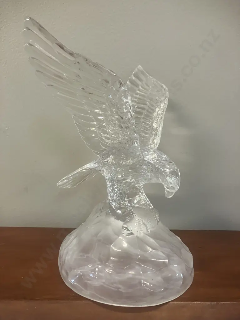 Vintage Cristal D'Arques Lead Crystal Glass Eagle Figurine Image 1++