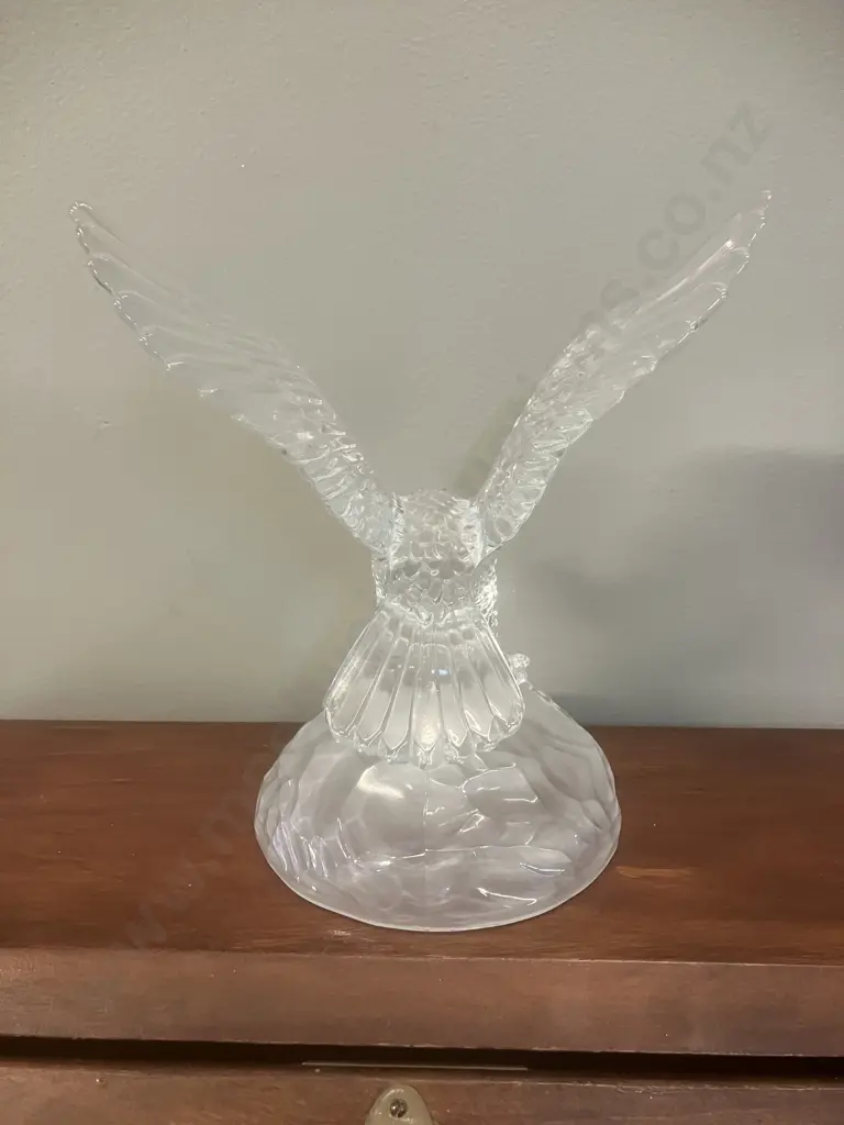 Vintage Cristal D'Arques Lead Crystal Glass Eagle Figurine Image 1++