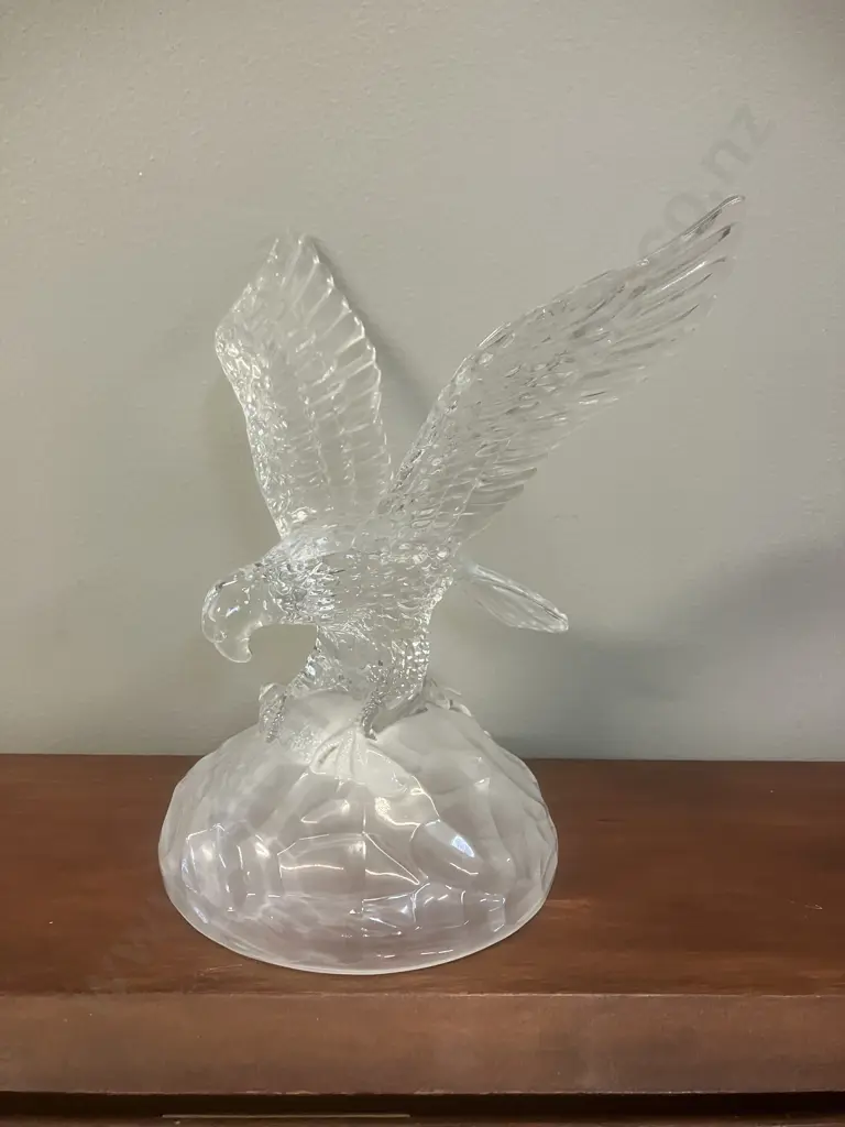 Vintage Cristal D'Arques Lead Crystal Glass Eagle Figurine Image 1++