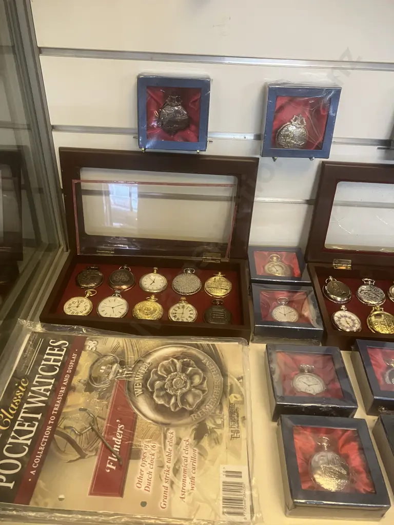 Classic Pocket Watches Collection, Display Boxes, Magazines Etc Image 1++