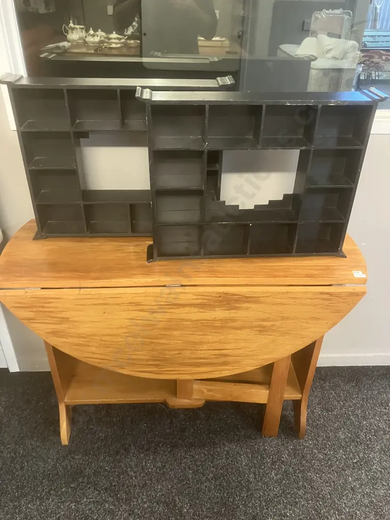 Pair of Black Shadow Boxes. H44 W57 D8cm Image 1++