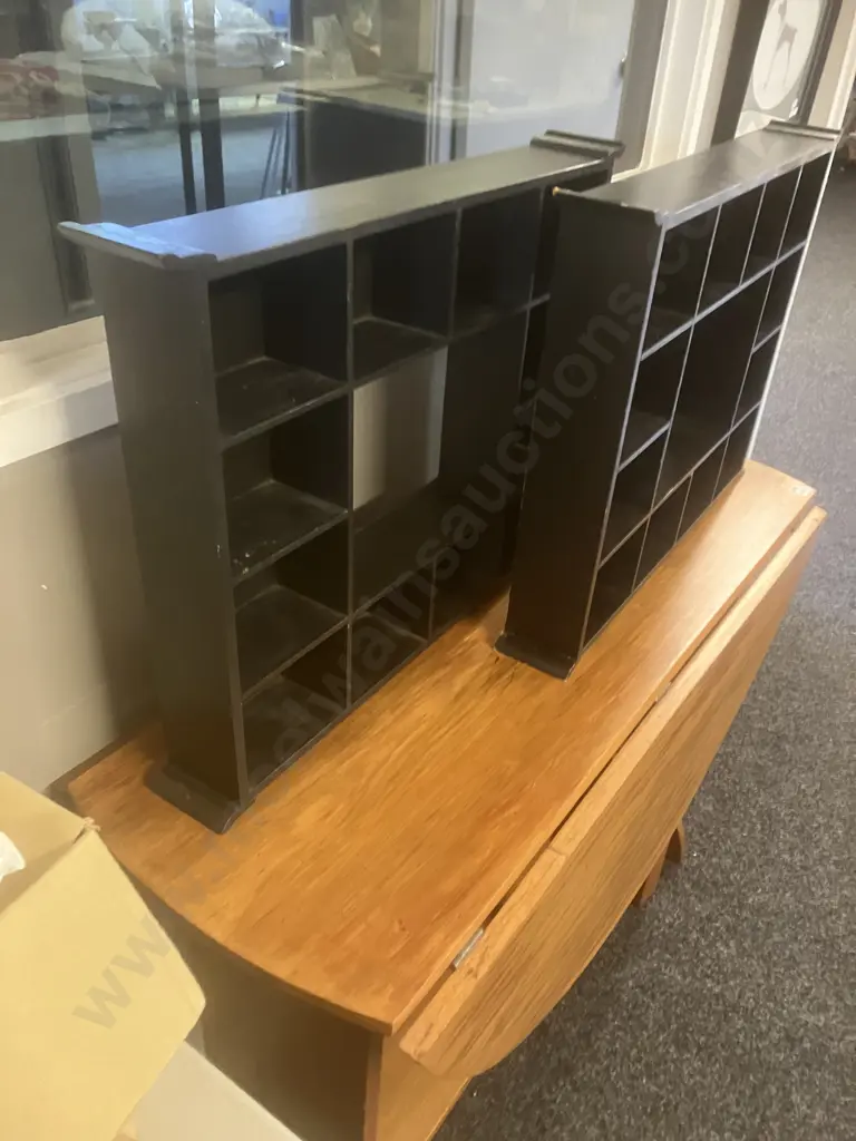 Pair of Black Shadow Boxes. H44 W57 D8cm Image 1++